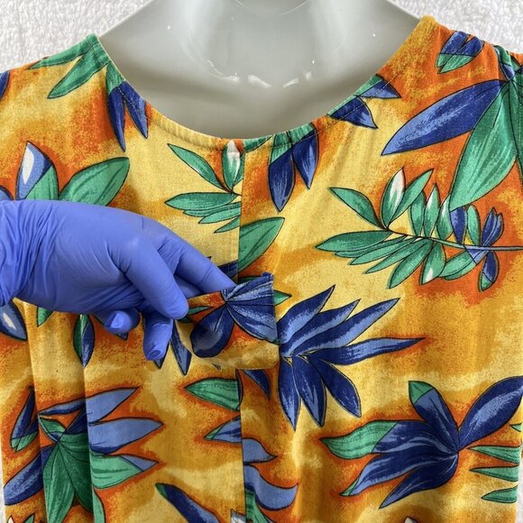 3X Tropical Sleeveless Summer Dress Comfy Flowy Vacation By Classic Elements - Picture 4 of 10